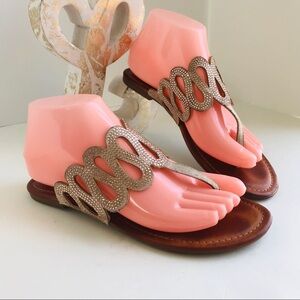 Jessica Simpson Thong Flat Sandals with crystals